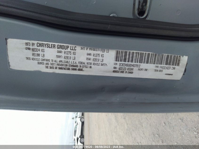 2013 DODGE CHARGER SE - 2C3CDXBG8DH637812