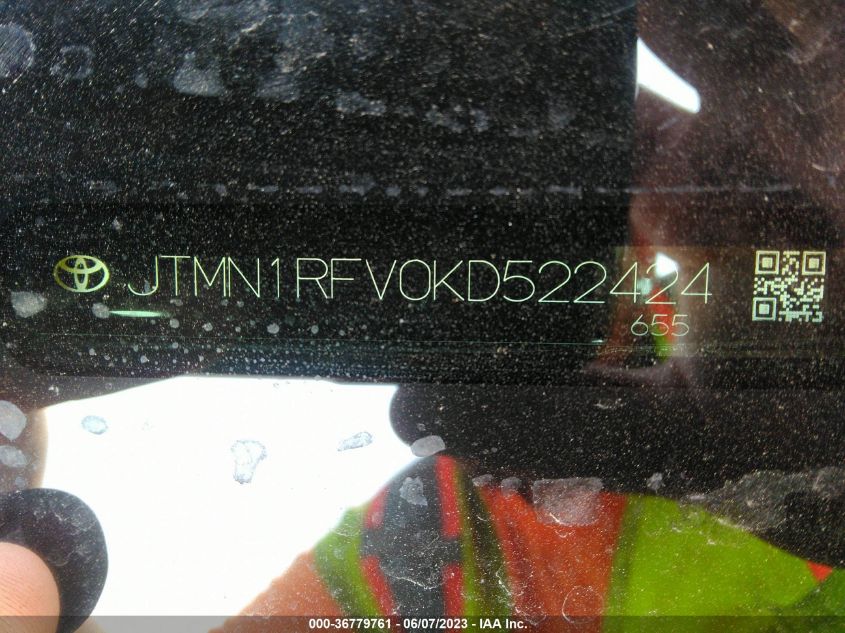 2019 TOYOTA RAV4 LIMITED - JTMN1RFV0KD522424