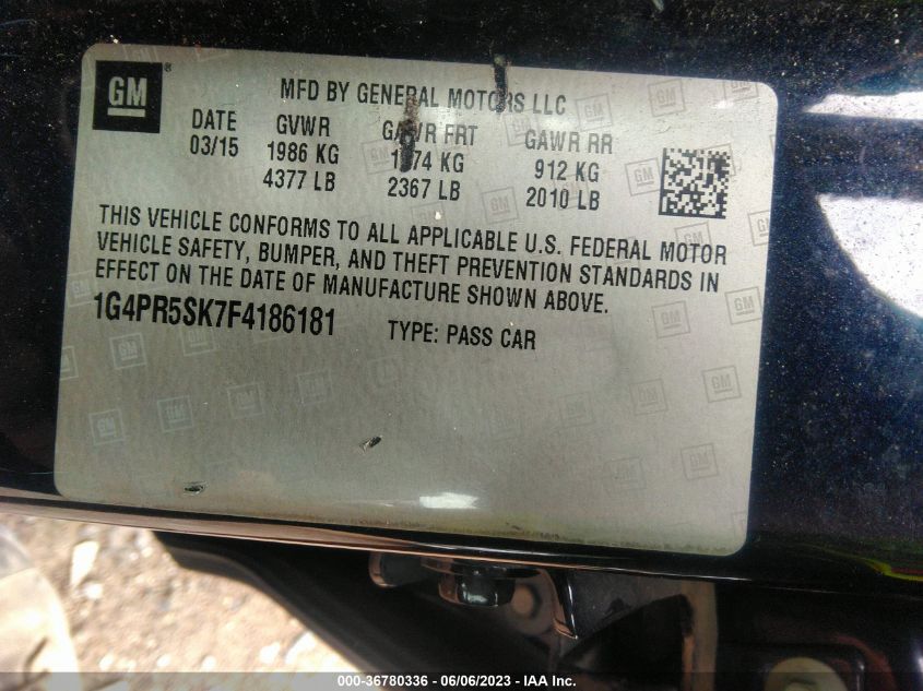 2015 BUICK VERANO CONVENIENCE GROUP - 1G4PR5SK7F4186181