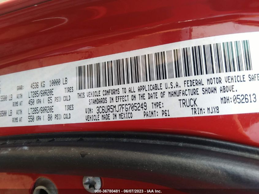 2015 RAM 2500 BIG HORN - 3C6UR5MJ7FG705249