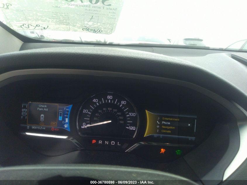 2014 LINCOLN MKZ HYBRID - 3LN6L2LU9ER831611