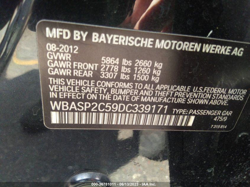 2013 BMW 5 SERIES GRAN TURISMO 535I XDRIVE - WBASP2C59DC339171