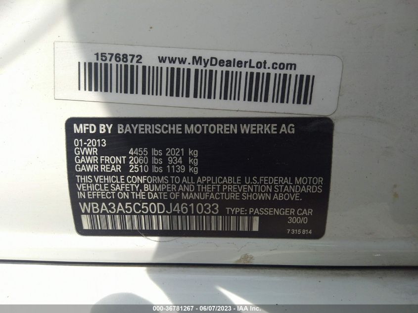 2013 BMW 328I - WBA3A5C50DJ461033