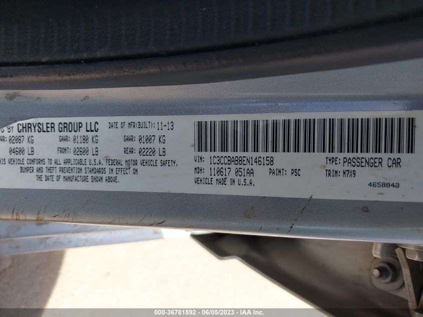 2014 CHRYSLER 200 LX - 1C3CCBAB8EN146158