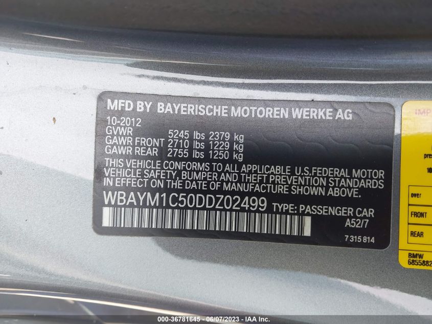 2013 BMW 650 XI WBAYM1C50DDZ02499