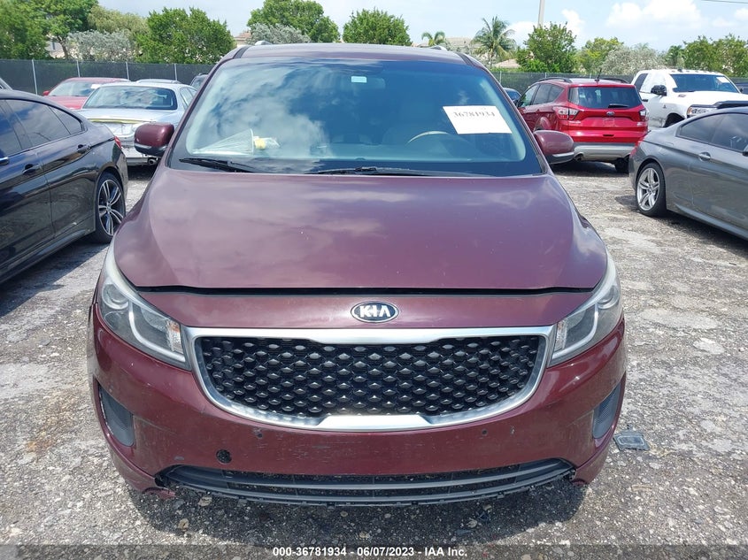 VIN KNDMB5C18H6250110 2017 KIA SEDONA LX