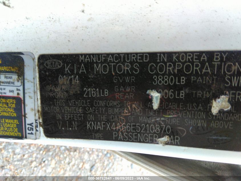 2014 KIA FORTE LX - KNAFX4A66E5210870
