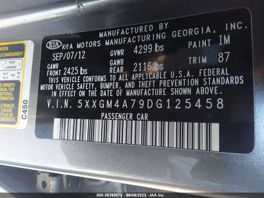 2013 KIA OPTIMA LX - 5XXGM4A79DG125458