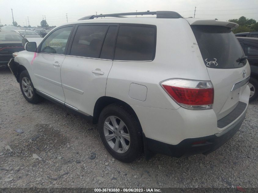 2013 TOYOTA HIGHLANDER PLUS/SE - 5TDBK3EH6DS258786