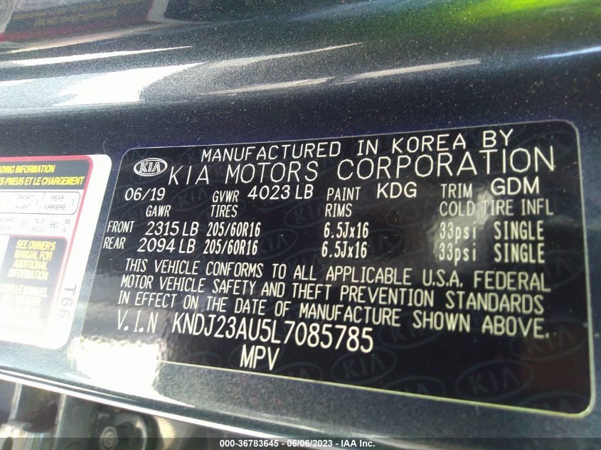 2020 KIA SOUL LX - KNDJ23AU5L7085785