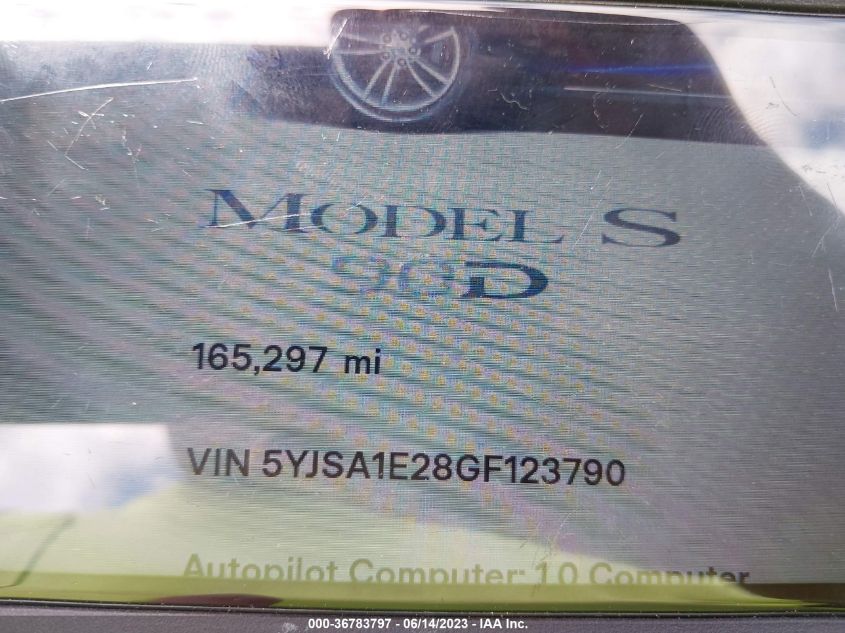 2016 TESLA MODEL S - 5YJSA1E28GF123790