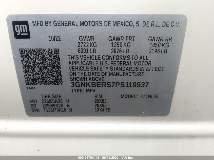 2023 CHEVROLET BLAZER RS - 3GNKBERS7PS119937