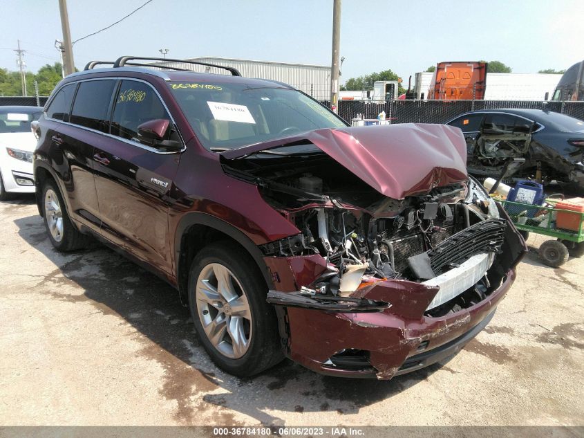 2015 TOYOTA HIGHLANDER HYBRID LIMITED - 5TDDCRFH2FS011484