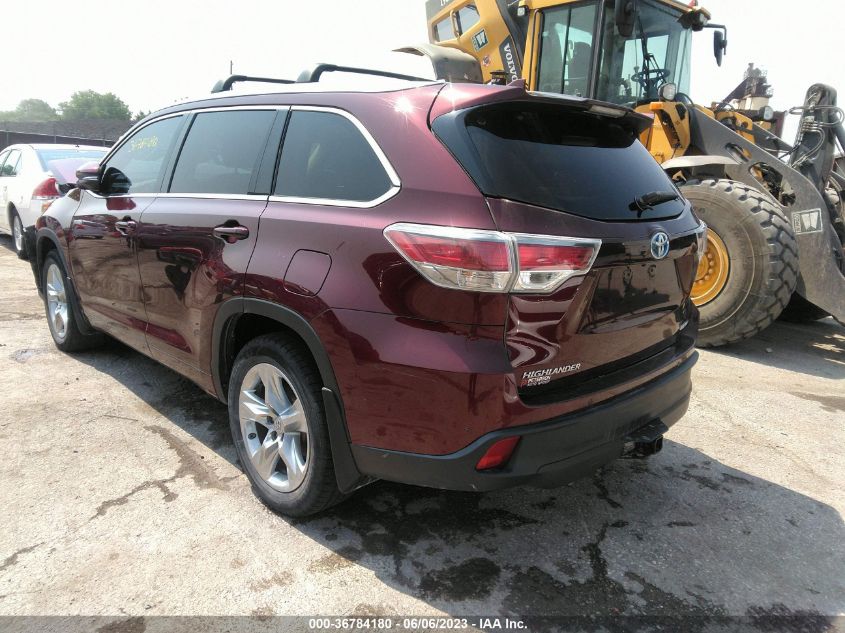 2015 TOYOTA HIGHLANDER HYBRID LIMITED 5TDDCRFH2FS011484