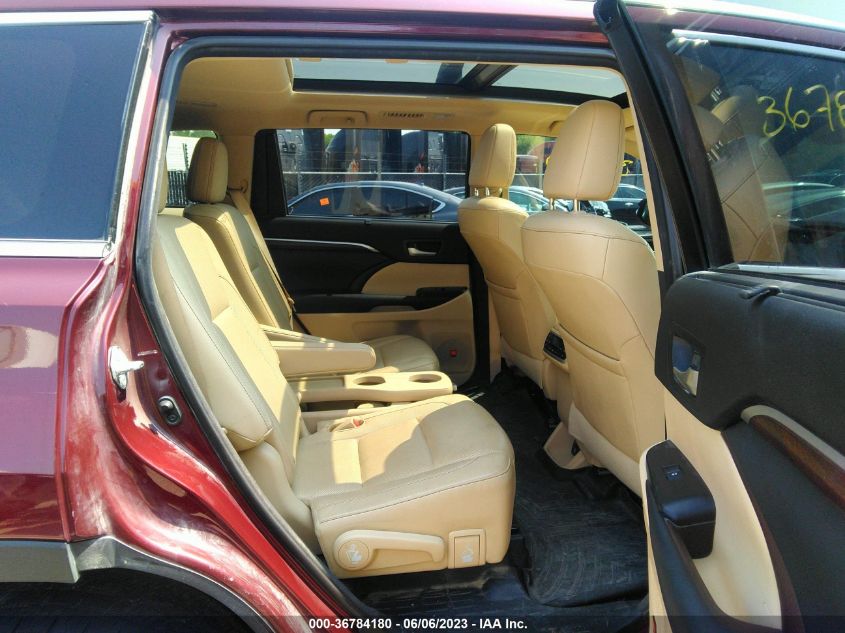 2015 TOYOTA HIGHLANDER HYBRID LIMITED 5TDDCRFH2FS011484