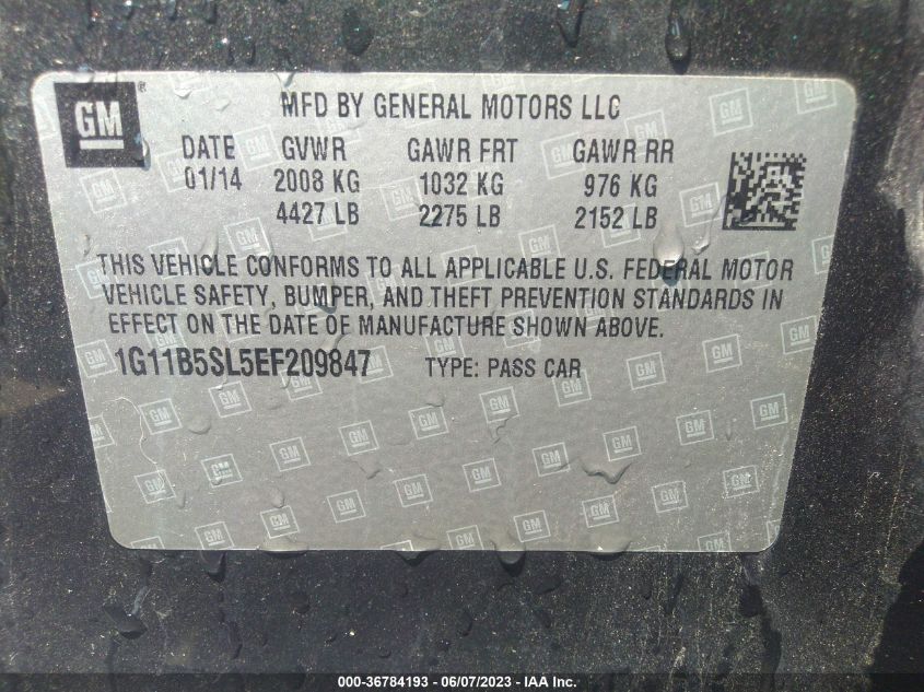 2014 CHEVROLET MALIBU LS - 1G11B5SL5EF209847
