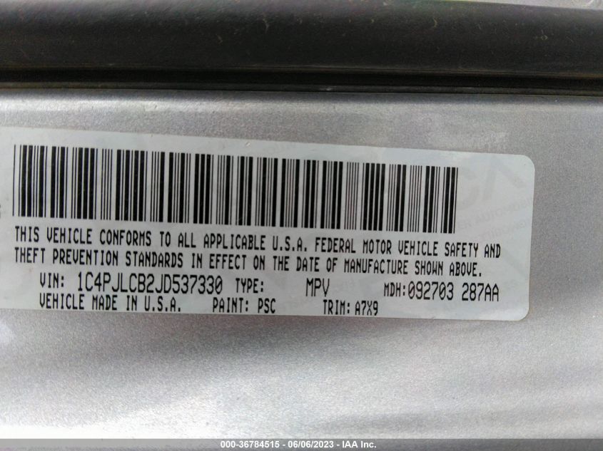 2018 JEEP CHEROKEE LATITUDE - 1C4PJLCB2JD537330