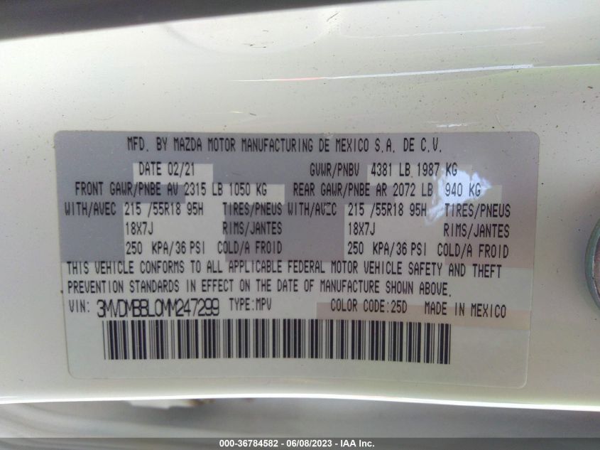 2021 MAZDA CX-30 SELECT - 3MVDMBBL0MM247299