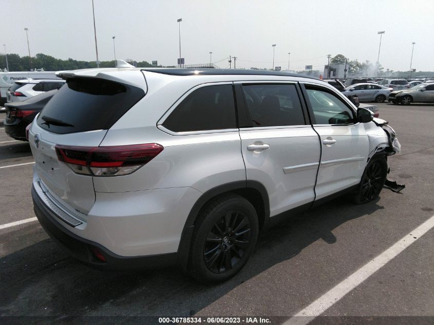 2019 TOYOTA HIGHLANDER SE/XLE - 5TDJZRFH3KS618716