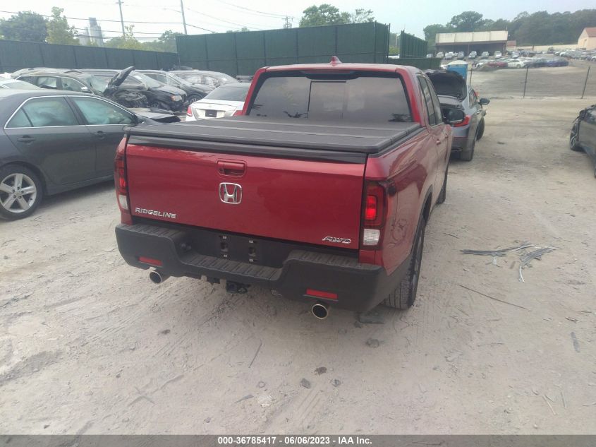 2022 HONDA RIDGELINE RTL - 5FPYK3F55NB017653
