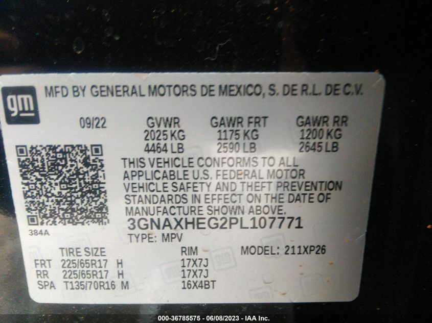 2023 CHEVROLET EQUINOX LS - 3GNAXHEG2PL107771