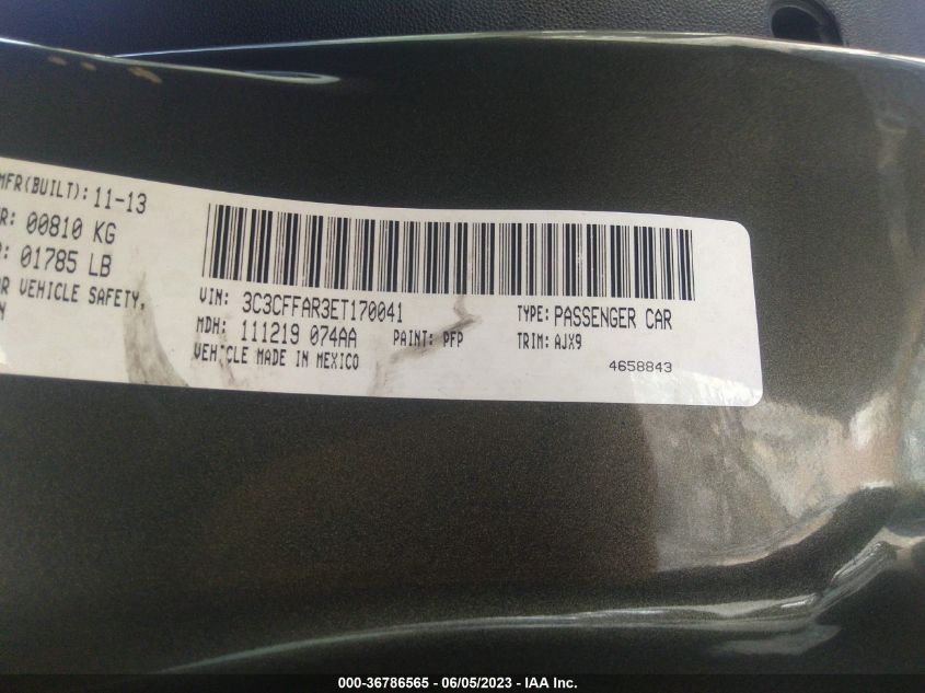 2014 FIAT 500 POP - 3C3CFFAR3ET170041