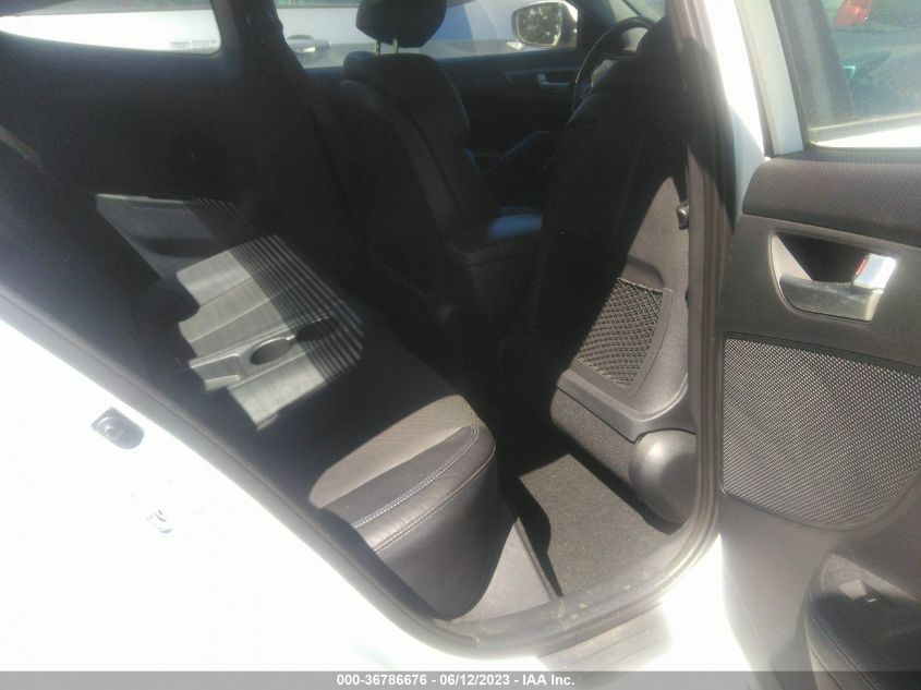2013 HYUNDAI VELOSTER TURBO W/BLUE INT - KMHTC6AE2DU128591