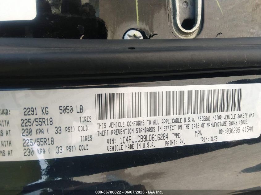2020 JEEP CHEROKEE LIMITED - 1C4PJLDB9LD616284