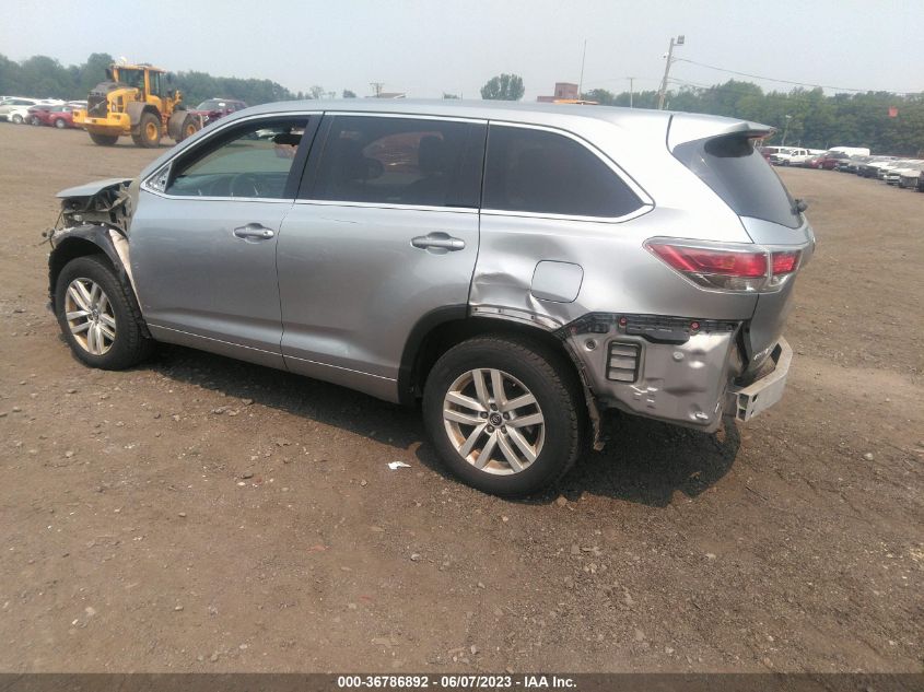 2016 TOYOTA HIGHLANDER LE - 5TDBKRFH2GS259911