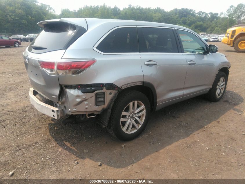 2016 TOYOTA HIGHLANDER LE - 5TDBKRFH2GS259911