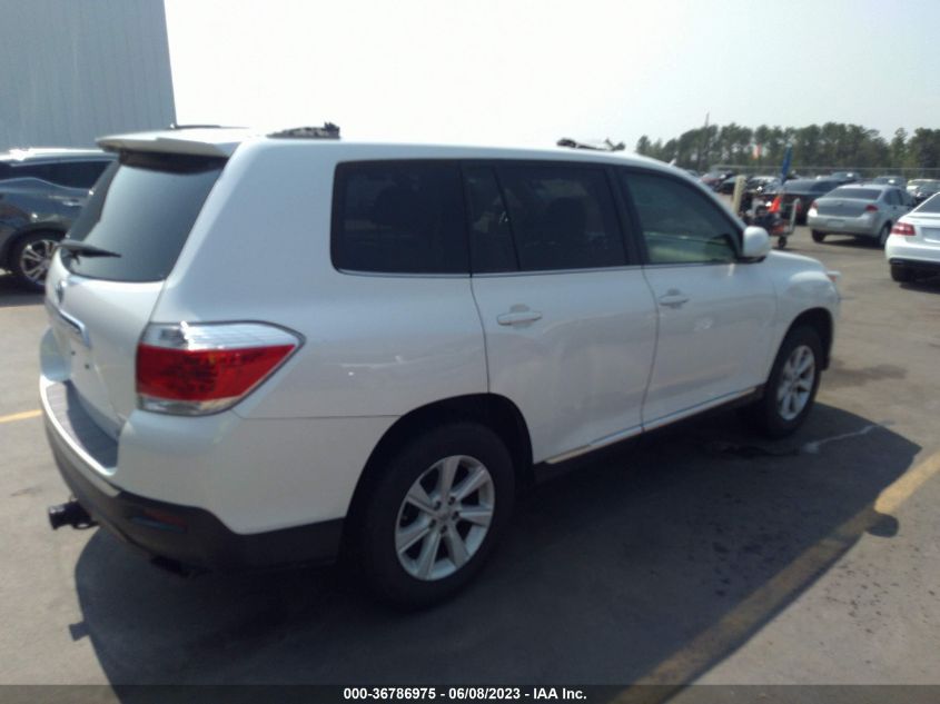 2013 TOYOTA HIGHLANDER - 5TDZK3EH0DS140666