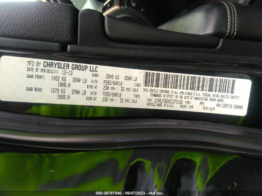 2014 JEEP GRAND CHEROKEE LIMITED - 1C4RJFBGXEC373165