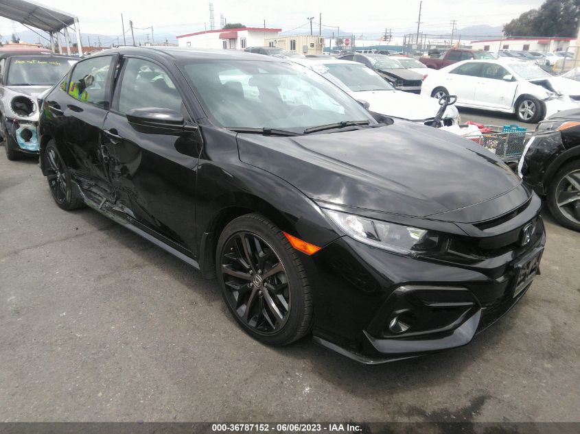 2021 HONDA CIVIC HATCHBACK SPORT - SHHFK7H40MU410629