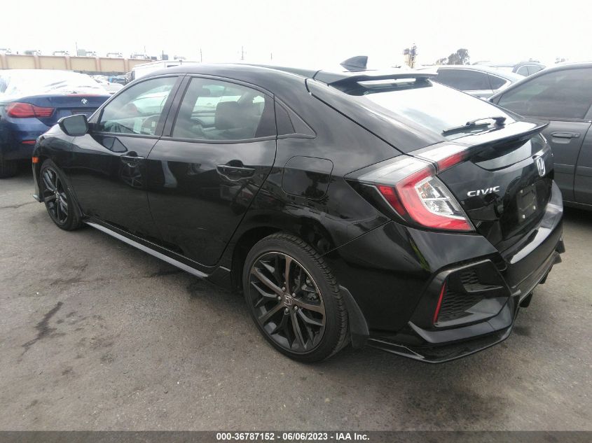 2021 HONDA CIVIC HATCHBACK SPORT - SHHFK7H40MU410629