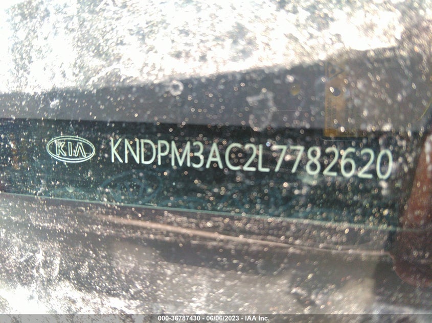 VIN KNDPM3AC2L7782620 2020 KIA SPORTAGE LX