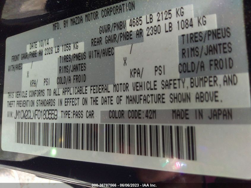 2015 MAZDA MAZDA5 TOURING - JM1CW2CLXF0180559