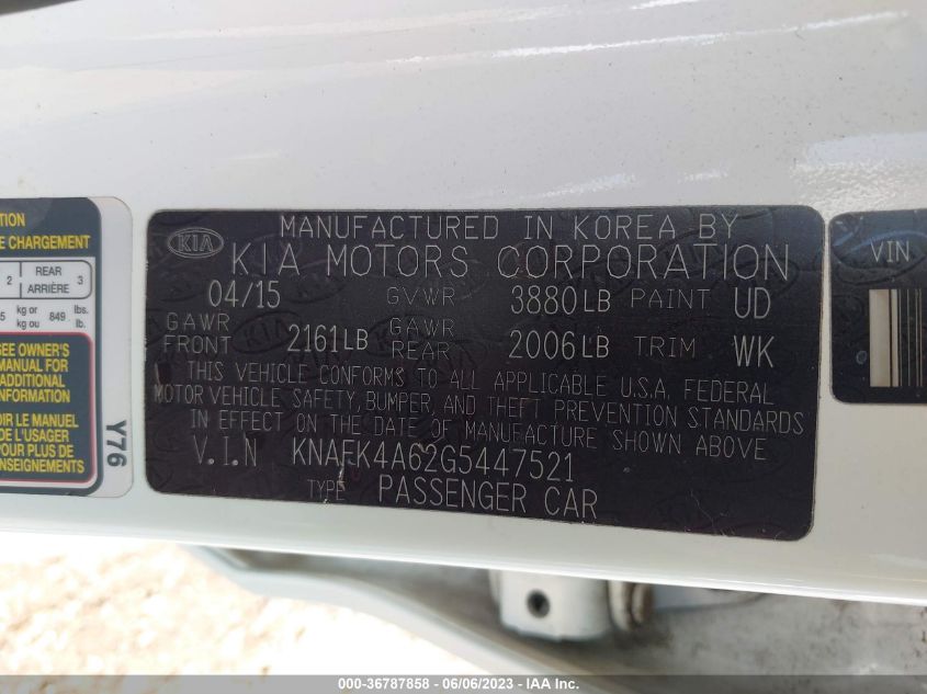 2016 KIA FORTE LX - KNAFK4A62G5447521