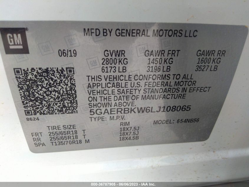 2020 BUICK ENCLAVE ESSENCE - 5GAERBKW6LJ108065