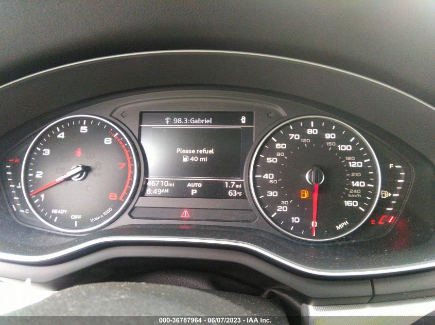 2017 AUDI A4 PREMIUM - WAUANAF46HN017919