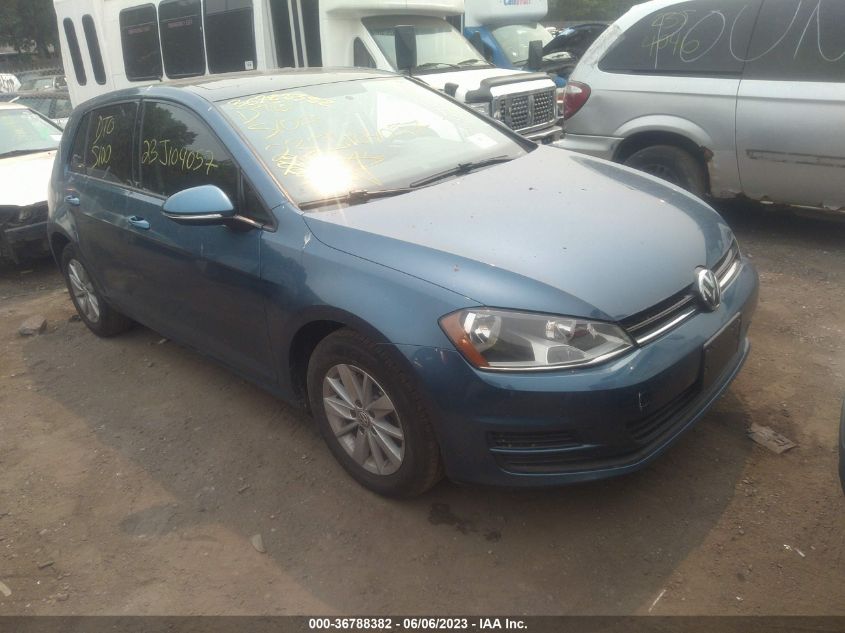 2016 VOLKSWAGEN GOLF TSI S W/SUNROOF - 3VW217AUXGM053907
