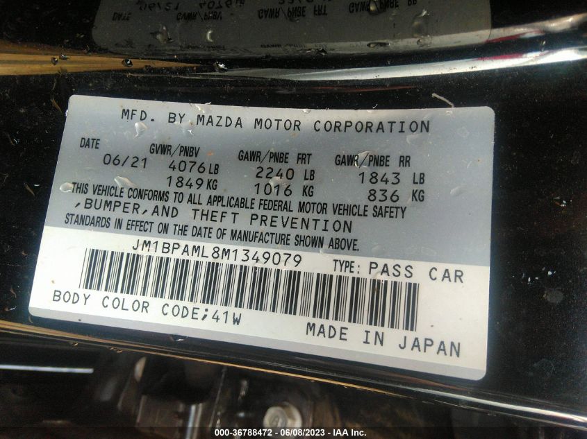 2021 MAZDA MAZDA3 HATCHBACK PREMIUM JM1BPAML8M1349079