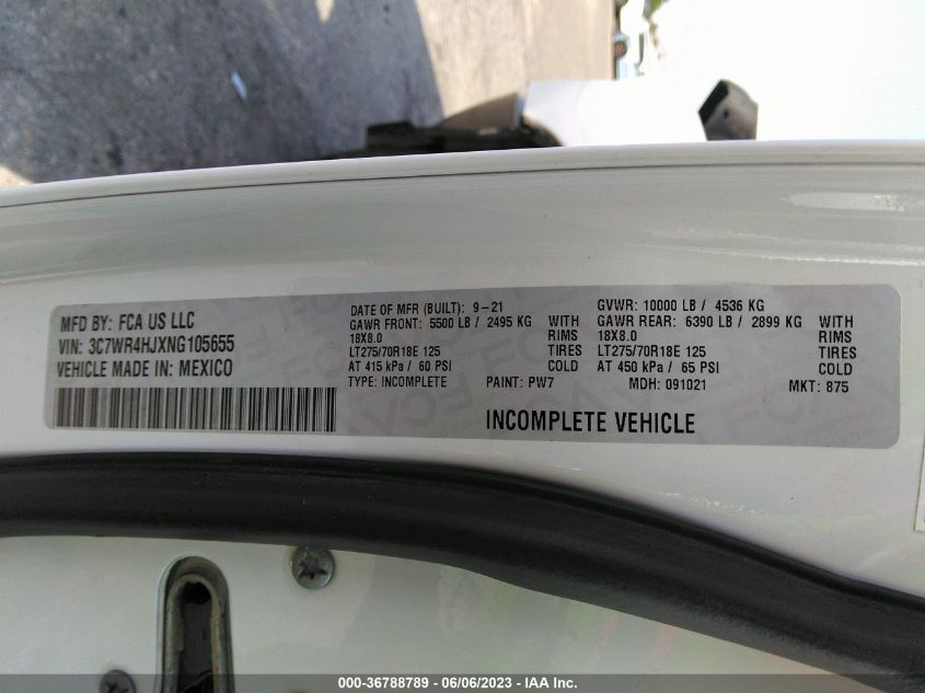 2022 RAM 2500 TRADESMAN - 3C7WR4HJXNG105655