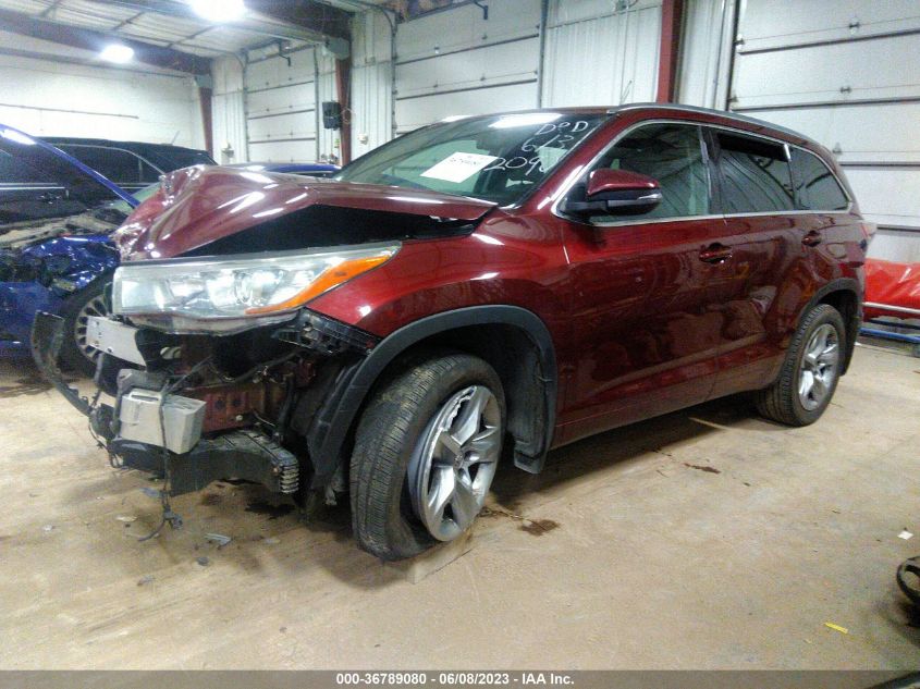 2015 TOYOTA HIGHLANDER LIMITED - 5TDDKRFH1FS132090