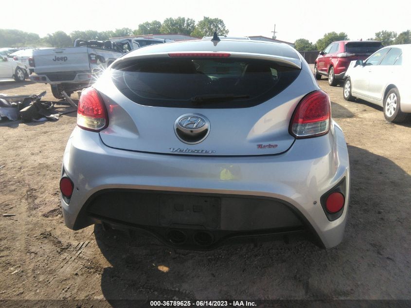 2013 HYUNDAI VELOSTER TURBO W/BLUE INT - KMHTC6AE3DU150907