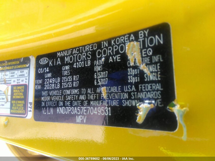 2014 KIA SOUL + - KNDJP3A57E7049531