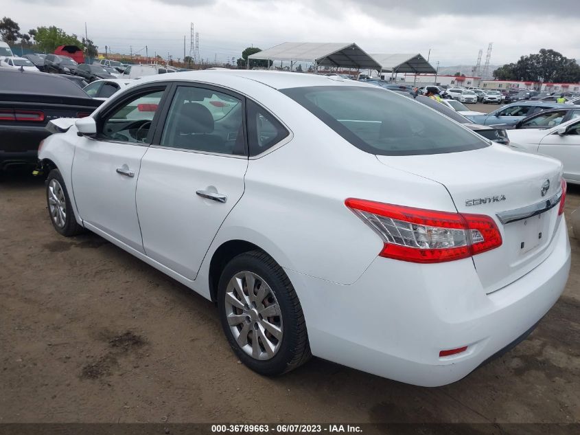 2015 NISSAN SENTRA SR/SL/S/SV/FE+ S - 3N1AB7AP8FY245536