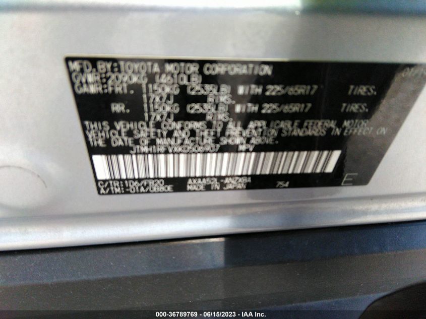 2019 TOYOTA RAV4 LE - JTMH1RFVXKD506907