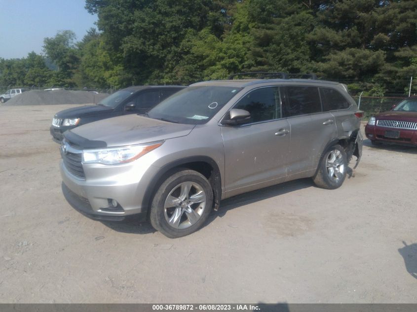 2015 TOYOTA HIGHLANDER LIMITED - 5TDDKRFHXFS079714