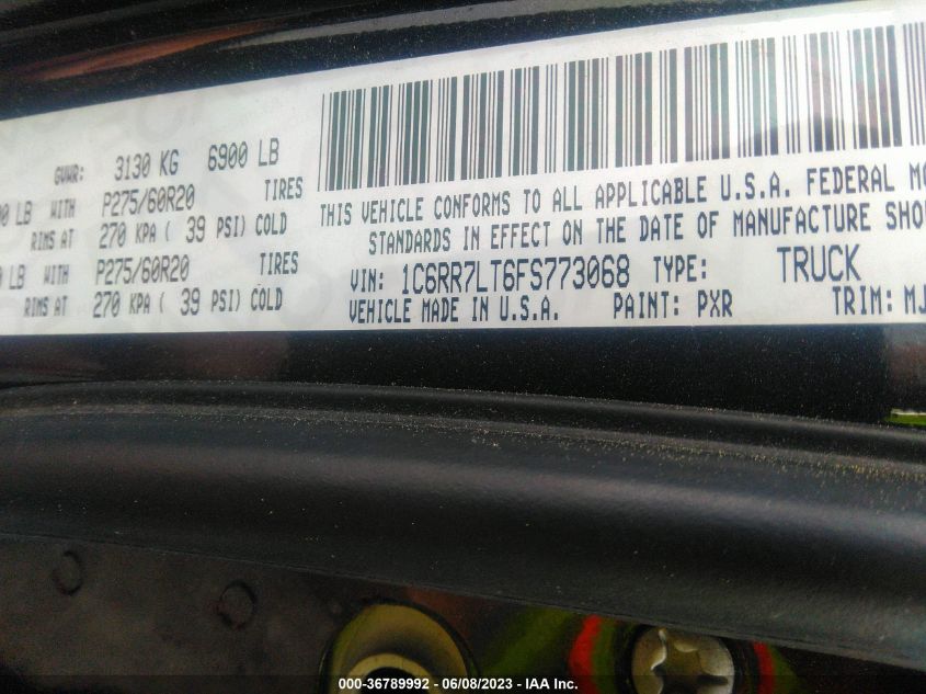 2015 RAM 1500 BIG HORN - 1C6RR7LT6FS773068