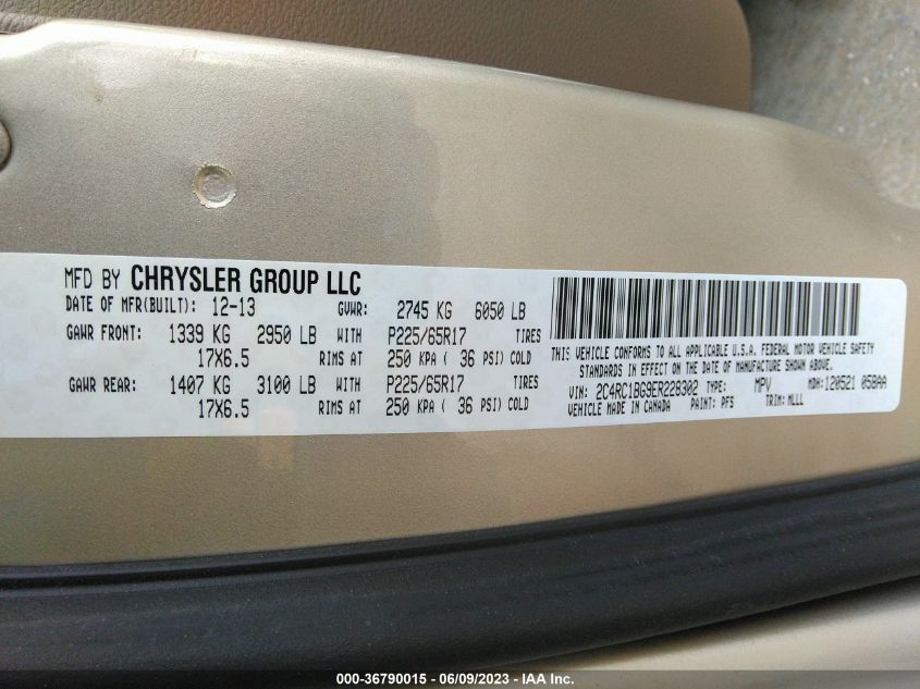 2014 CHRYSLER TOWN & COUNTRY TOURING - 2C4RC1BG9ER228302